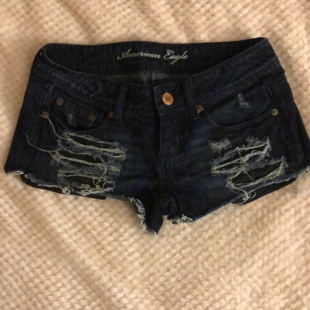 American eagle distressed jean shorts